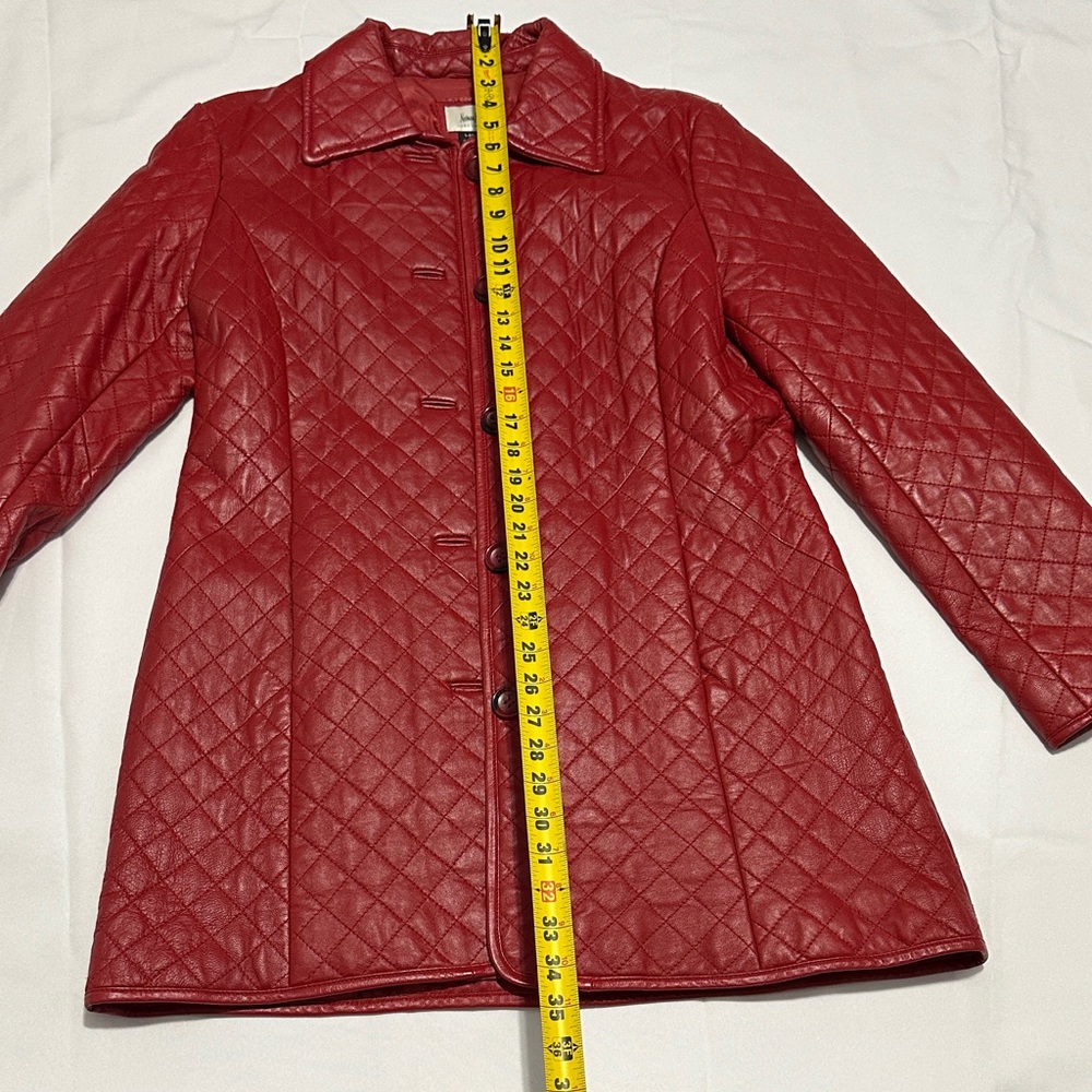 Neiman Marcus Red Leather Jacket - Picture 11 of 16